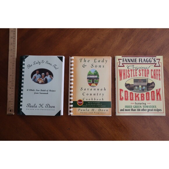 Paula Deen Cookbook Lot The Lady & Sons Savannah Country Too Set Spiral + Whistl - Picture 8 of 12